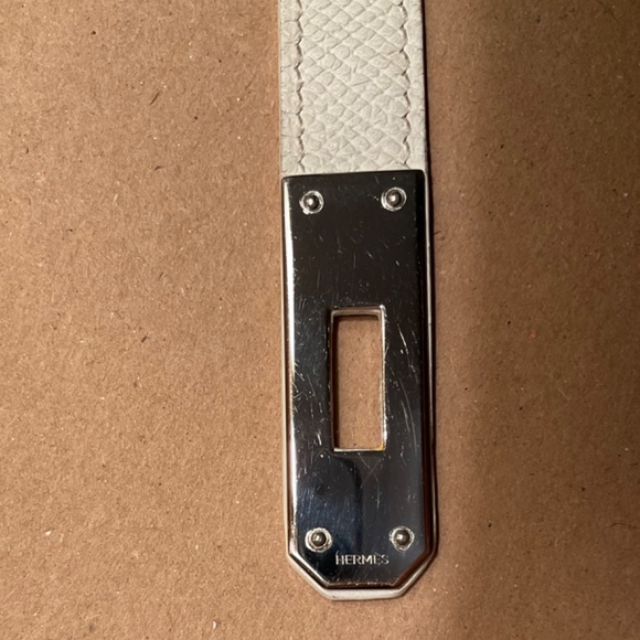 Hermès white Kelly leather choker - Picture 9 of 16